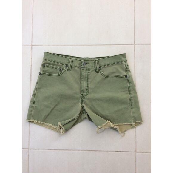 Levi's 511 Denim Shorts Mid Rise Stretch Jean FLAW - Picture 1 of 11